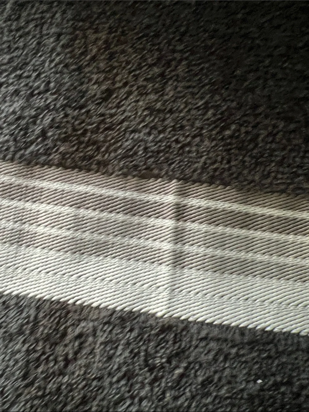 Rich Black Ombre Stripe Bath Towel - Plush Cotton